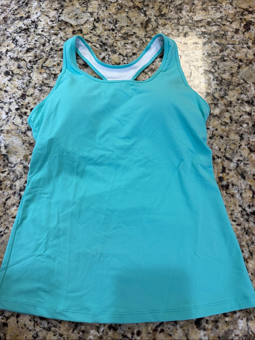 Women's Aqua Racerback Muscle Tank Top - Lightweight Activewear